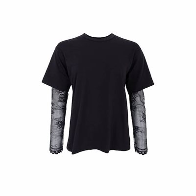 BLACK COLOUR CLAY T- SHIRT BLACK - 40779