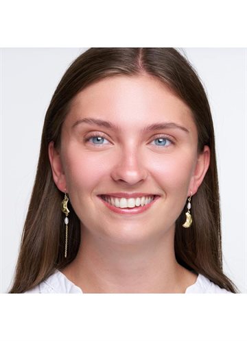 PURE BY NAT NOELLE KOOK EARRINGS WITH PEALS - 45926