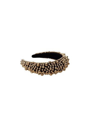 BLACK COLOUR SHAFFER HEADBAND BLACK/GOLD COLOURED - 2323
