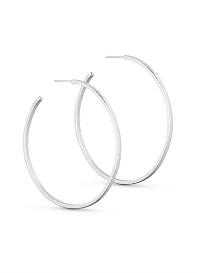 PURE BY NAT HOOP EARRING SILVER 50 MM - 45821