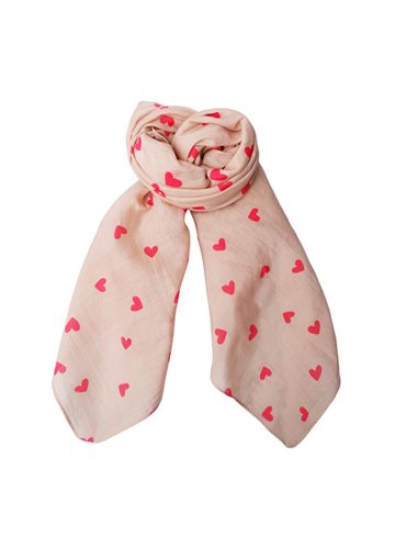 BLACK COLOUE CLAUDINE MINI SCARF ROSE HEART - 3657